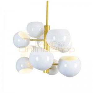 Nordic Modern 10 arm Pendant Light Creative LED hanging lamps black white ball for Living room Dining room Lamp home decoration