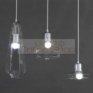 Nordic modern Glass Hanging Lamp 3 kinds clearly glass shade home lighting Dining Room droplight Bar Restaurant Suspension lamp