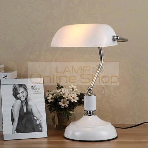 Nordic Modern Glass Table Lamps for living room White Glass Shade Iron stand desk lamp bedroom Bedside reading Lighting fixture