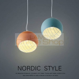 Nordic pendant lights ball modern minimalist European bedroom living room study aisle restaurant droplight personal LED lighting
