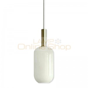 Nordic Post Modern Frosted Milk white glass shade Pendant lights Foyer Dining room bedroom Creative Droplight Lighting fixture