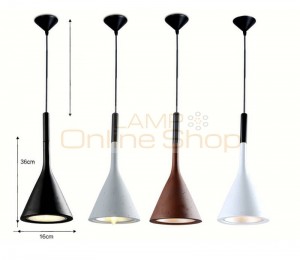 Nordic post modern horn shape resin lampshade pendant lamps living room dining room macarons colorful lovely LED hanging lamp