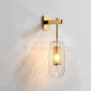Nordic Post Modern Luxury Glass LED Wall Lights for Living Room Bedroom Bedside Lamp Indoor Decoration Wall Lighting Fixtures