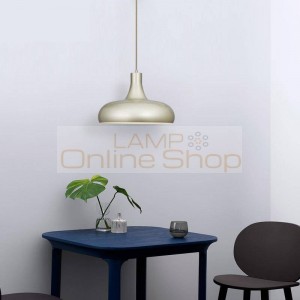Nordic Restaurant E27 pendant light Single Head Modern Creative Personality Cafe Bar Clothing Store Golden pendant lamp