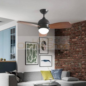 Nordic restaurant pendant ceiling fan light industrial style creative modern macarons LED fan light for living room bedroom