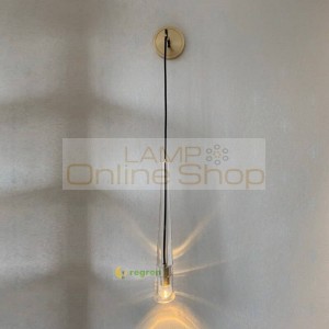 Nordic style bedroom light living room led wall lamp aisle simple modern crystal sconce wall lights copper bedside glass lamp