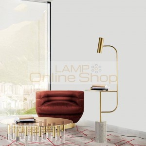 Nordic Style Floor Lamp Lights with table marble base simple Fashion Design Light Living Room Country House Bar Hotel livingroom