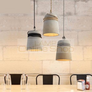 nostalgic Pendant lamps Industrial wind cement Hanging Lights Vintage creative cafe bar restaurant light single head lamp