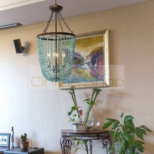 Novelty Turquoise LED Pendant lamp lighting for Home Luxury modern Light Creative Iron Lamps for Foyer Dining Room pendant lamp