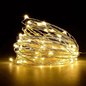 One combo 4pcs 10 meter Flexible Copper Wire LED Light red green blue warm color Kung mix Christmas lighting with adapter