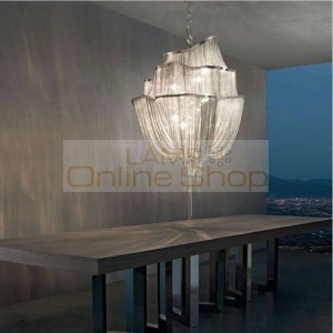 OPKMB tassel aluminum chain chandelier Italy tassel project drop lighting Italy Type Modern Chandelier Lighting