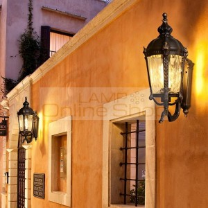 Outdoor Waterproof Vintage Wall Lamp Villa Garden Exterior Wall Outdoor Sconce Wall Lights Balcony Patio Led Lamps