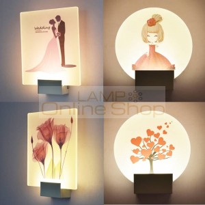 personality printing creative gifts acrylic aisle stair light small wall lamp 8 Watts 110 V-240 V LED home night light