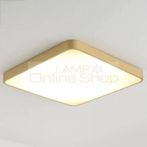 Post modern All copper ceiling lights living room bedroom restaurant ceiling mounted lamps study American style lighting fixture
