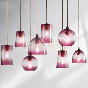 Post-modern LED Pendant Lights Industrial Glass Pendant Lamps E27 Lights Lighting Cord Kitchen Restaurant Living Room Hanglamps