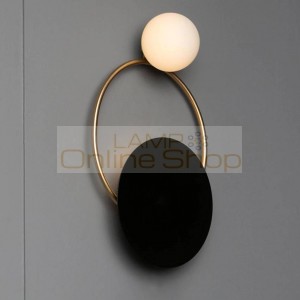 Postmodern bedside wall light iron glass living room restaurant staircase art deco nordic wall sconces mirror bathroom wall lamp