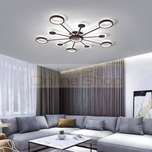 Rectangle Aluminum Modern Led ceiling lights for living room bedroom AC85-265V White/Black Ceiling Lamp Fixtures