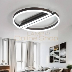 Remote control led ceiling light round white black Ultra-thin Acrylic lamp for living room bed room Luminaire Living Room Lights