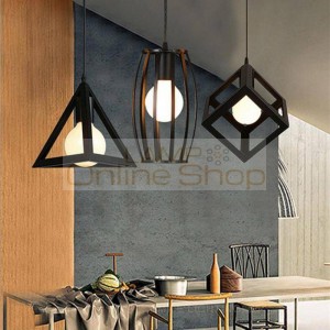  Bar iron pendant light indoor Industrial lighting for warehouse Bedroom Dining Room black vintage Restaurant hanging lamp