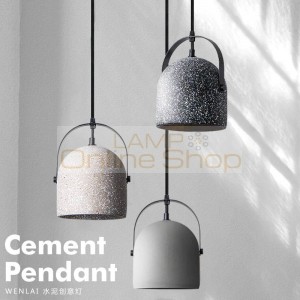  Cement E27 Pendant Light Modern Led Lamp Creative Dining Room Lights Loft Art Single Head Suspension Luminaire Lighting