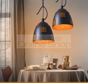  Copper rivet Technics pendant light 20*38 cm industrial lighting restaurant hanging lamps cafe/bar/Loft light fixture