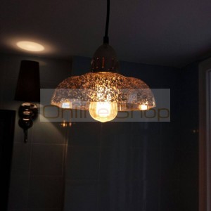  hanging light Distressed mercury glass chandelier pendant Vintage lights led Dining Room lamp modern kitchen lighting