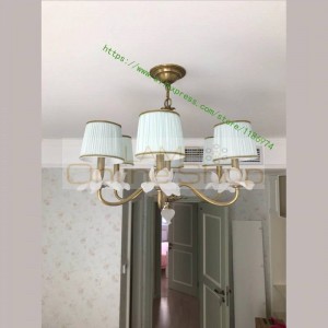 rusticRomantic French Garden Lamps Modern Led Chandelier Bedroom Living Room Copper Lamp Light Luxury Chandeliers lamp cover