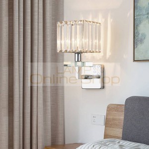 Salon Long Crystal Bar Wall Lamp for Living room Hotel wall fixtures Modern Tv crystal shade Wall Light Bedroom church wall Lamp