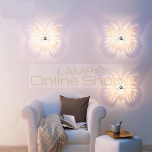shopcase Led Butterfly Wall sconce lamps Art Studio Salon Shadow Wall Lamp Laser Engraving home decorative lights & lighting