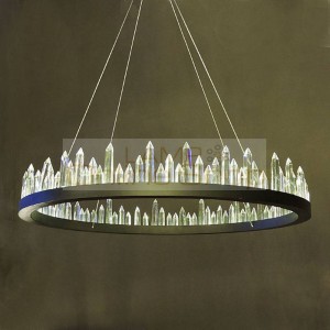 Simple crystal LED Pendant Lights modern circle Dia.40cm 60cm 80cm For Bedroom lamparas Home Decoration Lamp hanglamp luminaire
