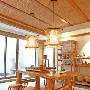 Southeast Asia LED Pendant Lamps Bamboo Pendant Lights Living Room Hanging Lamp Home Decor Suspension Luminaire Kitchen Fixtures