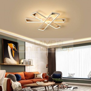 Square Circel Rings Ceiling Lights For Living Room Bedroom Home AC85-265V Modern Led Ceiling Lamp Fixtures lustre plafonnier