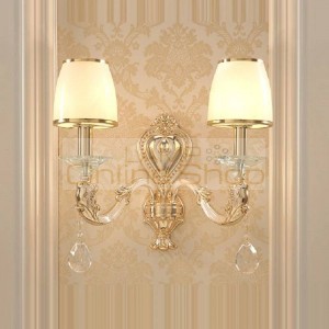 Stair Kinkiety Sconce Penteadeira Wandlampen Lampara Crystal Applique Murale Luminaire Wandlamp For Home Bedroom Light Wall Lamp