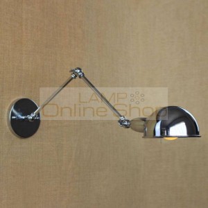 study room Chrome extending Wall fixtures sconce for salon hotel guest room bedside Wall Lamp Cafe Bar mirror Light Wall lights