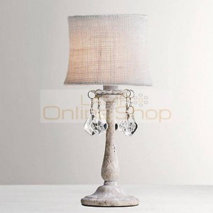 study room mini table desk Light reading lighting with fabric shade office bedroom Antique Led desk office standing Lamp lustre