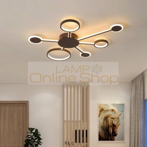 Surface mounted modern led ceiling lights for living room Bed room light coffee color plafondlamp home lighting led Ceiling Lamp