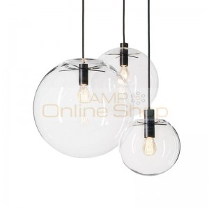 Suspension Luminaire Designer modern pendant light Minimalist Loft Casual clear glass Living Room Bedroom Round Ball 30cm