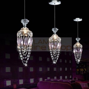 Teen's Bedroom Hanging purple crystal lighting for Dining room Restaurant Bar modern Wedding Decoration purple lamp Cristal G4