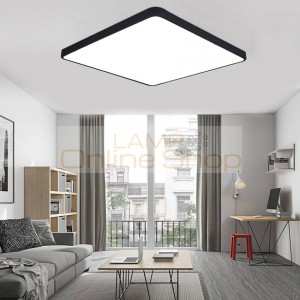 Ultra thin square LED ceiling light fixture for bedroom aisle dia 30 40cm iron Acrylic RC Dimmable modern ceiling lamp lighting
