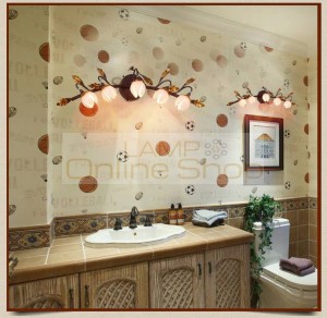 Vintage Loft Crystal Mirror Light American Loft Wall Light For Bathroom/Bedroom Decorative Sconce Wall Lamp