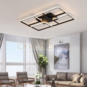 White / Black modern frame LED ceiling light for living room bedroom dining luminaires for teto Led home lighting fixture