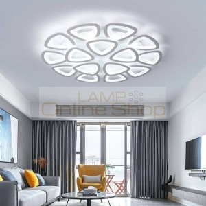 white modern ceiling lamps for dining room acrylic living room bedroom matt white body Space 10-30 meters
