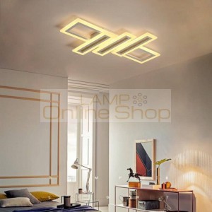  Modern Square Acrylic Led Ceiling Lamp for Living Room Bedroom Hanglamp Home Deco Dimmable LED Ceiling Light Fixtures