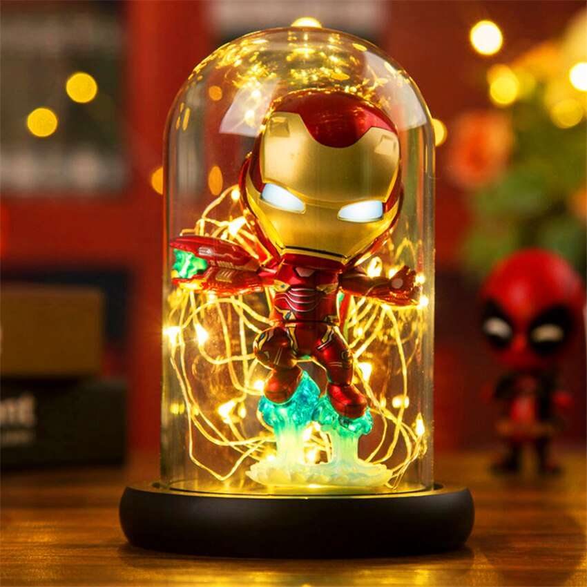 Marvel Super Hero Spider LED Table Lamp Iron Man Hulk